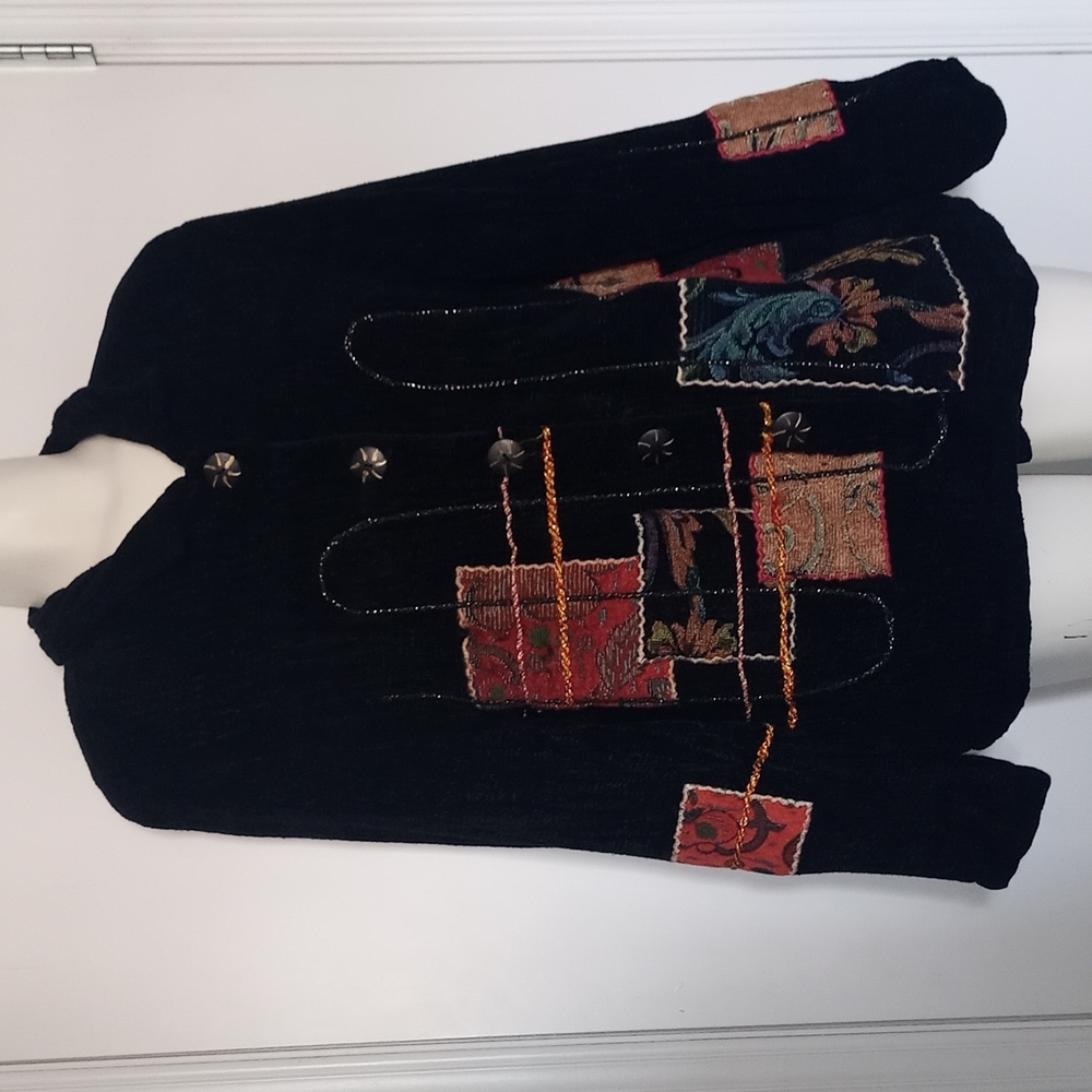 Vintage Patchwork Button Up Jacket